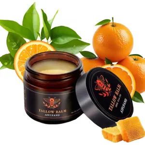 Organic Grass-Fed Beef Tallow Balm with Raw Honey - Moisturizing Cream for Soft, Smooth Skin - Handmade All-Natural Moisturizer - Radiant Skin