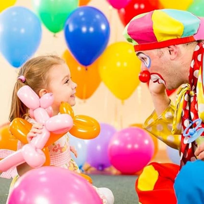 Latex Twisting Balloons, 260 N Balloons Kit for Balloon Animals with 2 Pumps, Professional Long Balloons to Make Animal for Birthday Party Clowns Wedding Decorations 100 Pcs