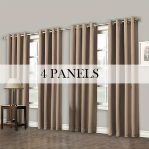 4 Pieces Blackout Curtains Ring Curtains Blackout Curtains Suitable for Living Room, Bedroom, 4 Pieces Suit, Halloween Decoration, Christmas Decoration, Thanksgiving Decoration