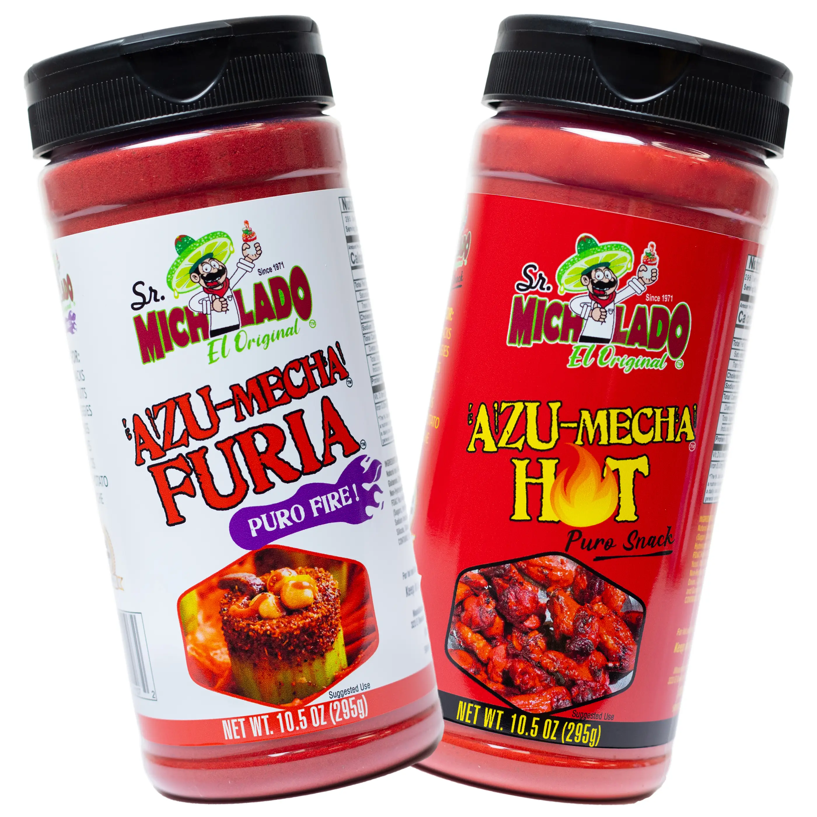 Azu-Mecha COMBO - Furia & Hot - Snack Seasoning - Sr. Michelado - Bottle Flavor...