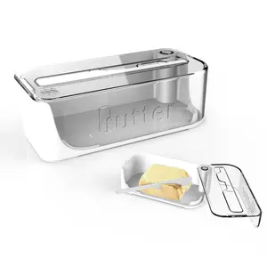 Butter Storage Box with Lid & Cutter, 1 Count Butter Preserving Container with Clear Lid, Creative Butter Holder, Kitchen Gadgets, Utensils