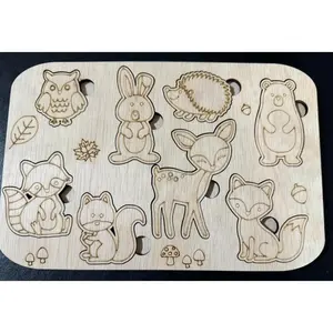 Wooden Puzzle Board - Cute Forest or Farm Animals