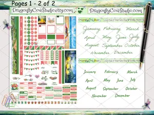 Hobonichi Monthly Lazy Days & Watermelon Ways Planner Sticker Set