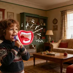 Kids' Voice-Changing Megaphone - 3-in-1 Voice Change Recording Amplification Exaggerated Big Size Safe ABS Material Perfect Gift for Parties