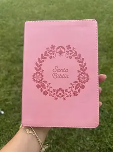 Reina Valera 1960 (RVR60) Spanish Holy Bible, Leathertouch Finish, Pink, for Gifting and Religious Award
