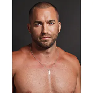 MINI STAINLESS STEEL CROSS NECKLACE FOR MEN