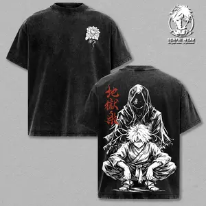 Gabimaru Jigokuraku T-Shirt – Hell’s Paradise Anime Graphic Shirt, Vintage Washed Oversized Dark Anime Streetwear, Soft Cotton Unisex Tee, Gift for Manga Fans