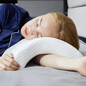 Slow Rebound Double Neck Care Sleeping Pillow, Couple Arched Memory Pillow, Pressure Relief & Anti-Hand Numbness Pillow