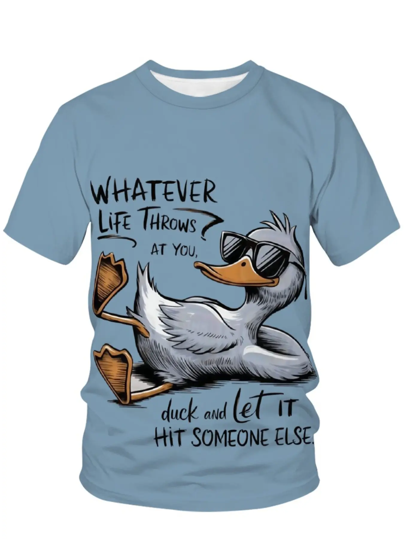 Men's Casual Cartoon 3D Digital Print Fitted Short Sleeve T-Shirt, Breathable, Perfect for Summer Sports, Comfortable and Easy to Care