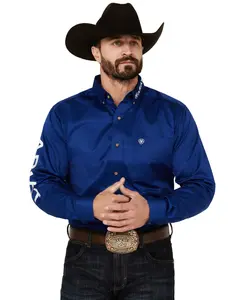 Ariat Men's Team Logo Twill Fitted Long Sleeve Button-Down Western Shirt - 10034232