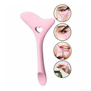 Reusable Silicone Eyeliner Stencil & Multi-Function Makeup Tool Set: Anti-Smudge, Anti-Shake Design, Lip Contour Guide, Cream Applicator. Food-Grade, Quick-Dry, Ergonomic Grip for Beginners. All-in-One Precision Makeup Kit.