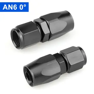 Automotive oil cooler pipe fittings (AN6 0°/1 piece) are suitable for oil cooling system pipe connections and are essential accessories for modification and upgrades.