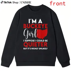Cozy Women's Ohio State Buckeye Sweatshirt – Bold Holiday Print, Comfortable Fit