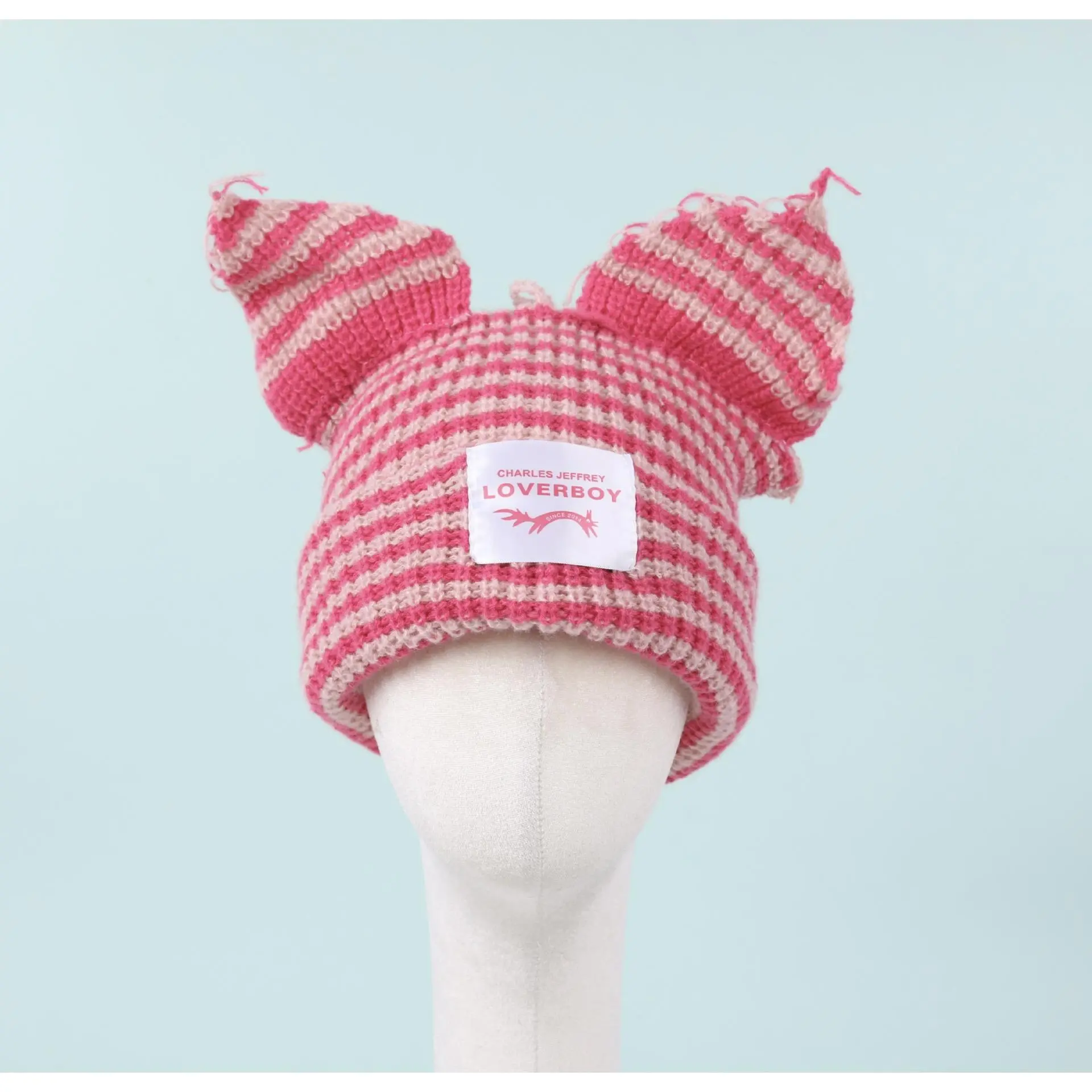 Fine stripe [rose red+pink]