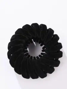 Korean Bun Hair Clip for Women, High Ponytail Holder with Nest Design, Easy-To-Use Velvet Hair Accessory for Valentine's Day Gift, Ponytail Hairstyle