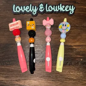 Lovely & Lowkey Handmade Beadable Box Cutter - Cute and Unique Design with Colorful Beads and Adorable Characters