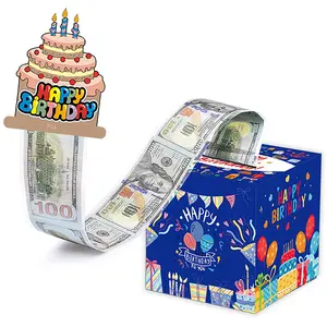 Surprise Birthday Theme Party Decoration Cash Pull Money Box, Birthday Gift Box, Birthplace Atmosphere Setup Prop, Fun and Festive Event Accessory
