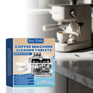 Coffee Machine Cleaner Tablets 20 Pieces Gentle Formula Dirt Removal Odor Control Safe Use Easy Cleaning Household Essential Multi-Purpose Ideal Gift Choice