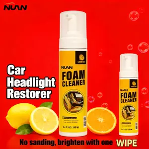 NUAN Car Interior Foam Cleaner – Leather, Headliner & Plastic Surfaces with Cleaner