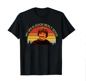 VintageTee Gildan Nacho Libre Movie T-shirt, My Life Is Good Really Good Unisex Tee, Nacho Libre Funny T-shirt, Great Gifts for Women, Men, Film Fan Casual Cotton Top Graphic Tshirt Festive