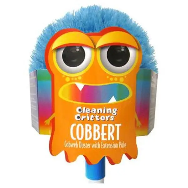 Ettore Products 32000 Lightweight Metal Handheld Cobweb Duster - Split-Tips PVC Bristles, Dust & Dirt Capture, 59-in Extendable Household Cleaning Appliance