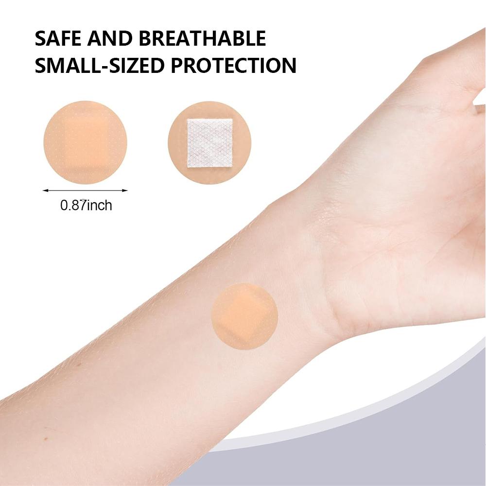 50pcs Round Adhesive Bandages Small - Breathable Dot Bandages for Blisters & Fingertips, Sterile Waterproof Wound Care Strips Latex-Free