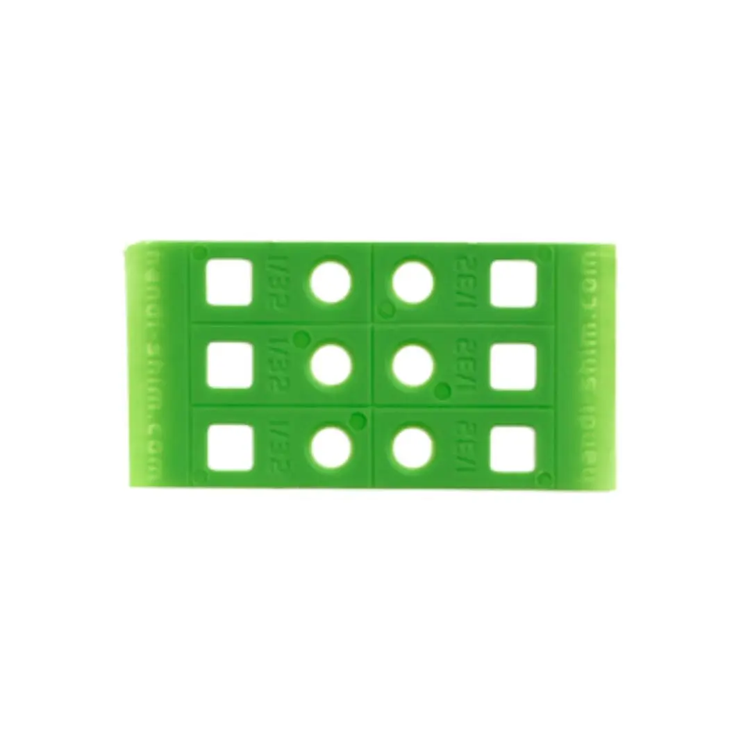 1/32 in Green HandiShim, Carpentry Square Hand Measuring Tool for Tools & Hardware Applications