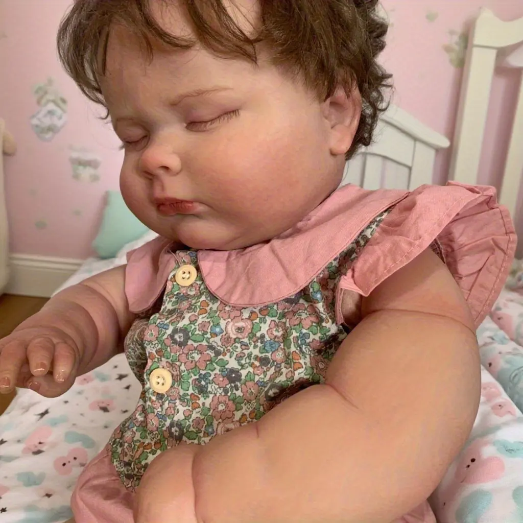 GUESSBELLY 60Cm 24inch Sleeping Reborn Baby Doll with 3D-paint Skin Soft Vinyl Newborn Girl Cloth Body Doll With Vascular Vein Like Real Art Bebe Toy