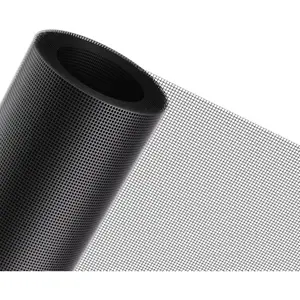 DIY Repair Kit Includes Tool for Sliding Doors, Window Screen Replacement Mesh 48"W x 99"L, Windows, Pet Resistant Premium & Durable Polyester Screen Door Mesh, Allows Fresh Air in, Patio, Black