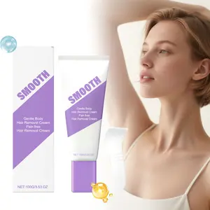 Hair Removal Cream for Women & Men, Gentle Depilatory Cream for Sensitive Skin with Aloe & Hyaluronic Acid, Fast-Acting Body Hair Remover for Legs, Arms, Underarms & Bikini Area, Travel Size