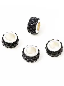 Circular Three-Row Polymer Clay Beaded Spacer, Large Hole Colorful Beads, DIY Jewelry Making Accessories, Handmade Bracelet Components