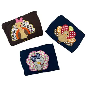 Thanksgiving Boy and Girl Turkey Onesie Cotton Cute Children's Clothes with Vibrant Turkey Design for Festive Wear