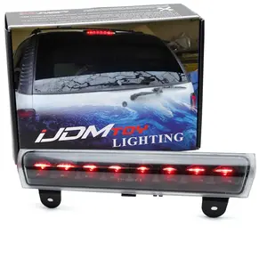 iJDMTOY Dark Smoked Lens Full LED High Mount Third Brake/Stop Light Assembly For 2000-2006 Chevrolet Tahoe Suburban, GMC Yukon XL 1500 2500