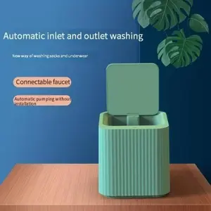 Fully Automatic Mini Washing Machine – Small Portable Washer for Baby Clothes, Underwear, Socks & Dorm Room Use