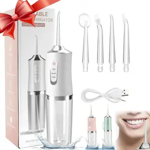 Portable Water Flosser Oral Irrigator Interdental Flosser with 3 Modes & 4 Nozzles, Handheld Dental Cleaning Tool for Travel & Home Use, Ideal Holiday Gift