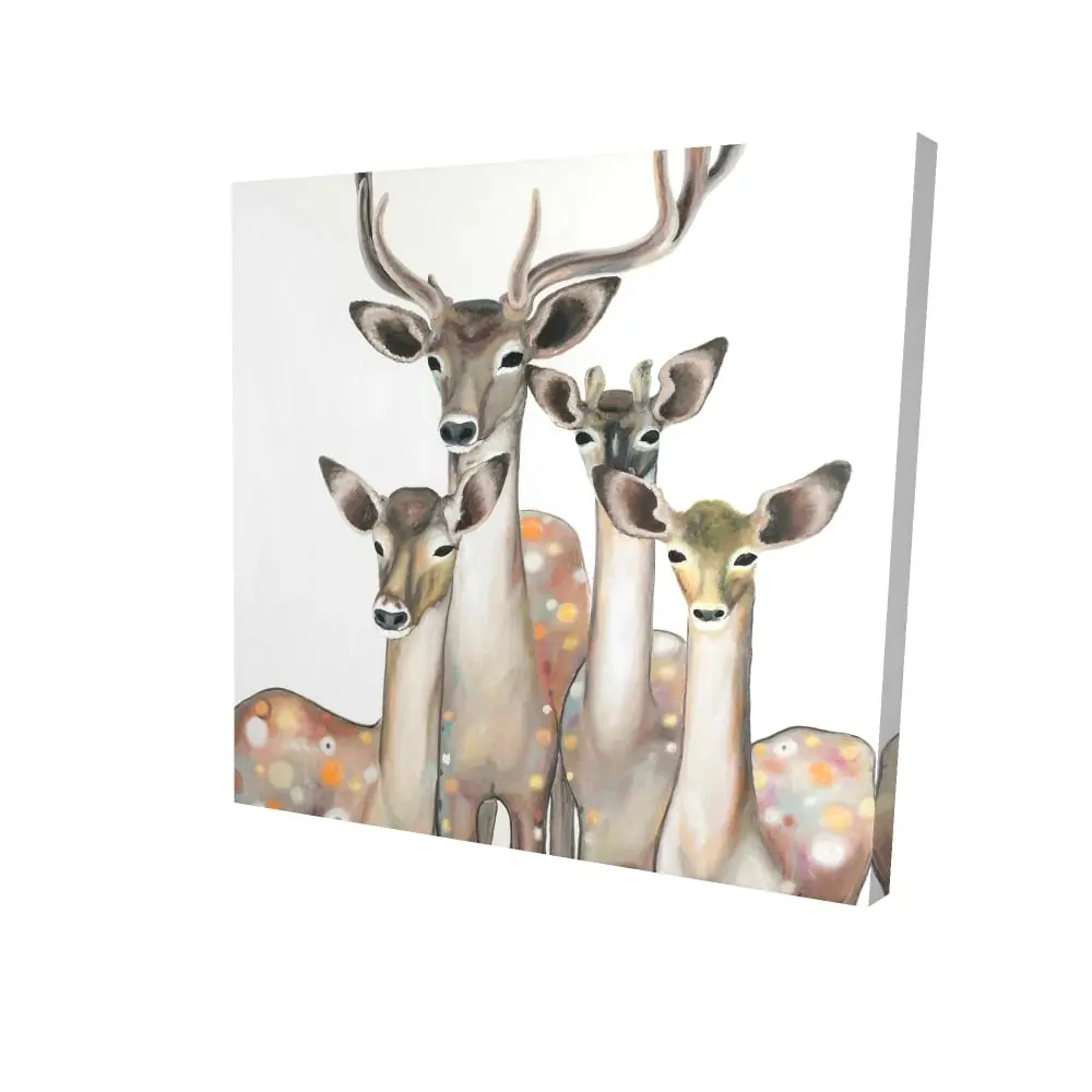 212 MAIN 24x24 in. Modern Brown Abstract Deer Photo Print - Nature Home Decor, Decoration Wall Art for Bedroom Home Supplies