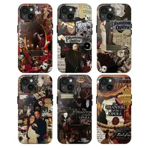 Phantom of the Opera Phone Case – Vintage Gothic Collage Design with Classic Theater Aesthetic | Suitable for iPhone 17-11 Pro Max/Plus and  Samsung Galaxy S23-25