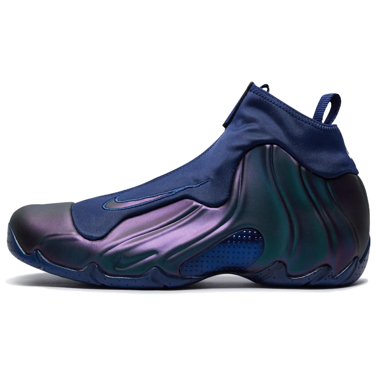 NIKE Men's Air Flightposite Jason Kidd-Mavericks 2025 Retro Sneakers, Hoop Shoes with Shell Upper, Blue/Silver Shell, Responsive Cushioning - Note: Runs Small