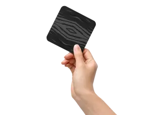 Black H Stripes BeSculpt Cork-back Coaster 2