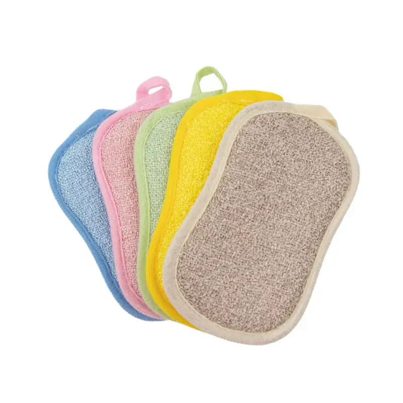 Dual Sided Kitchen Sponges and Scrubbers 5-Pack, Microfiber Non-Scratch Scouring Pads for Dishes, Pots, Pans, Stainless Steel, Glass Cooktops & Countertops