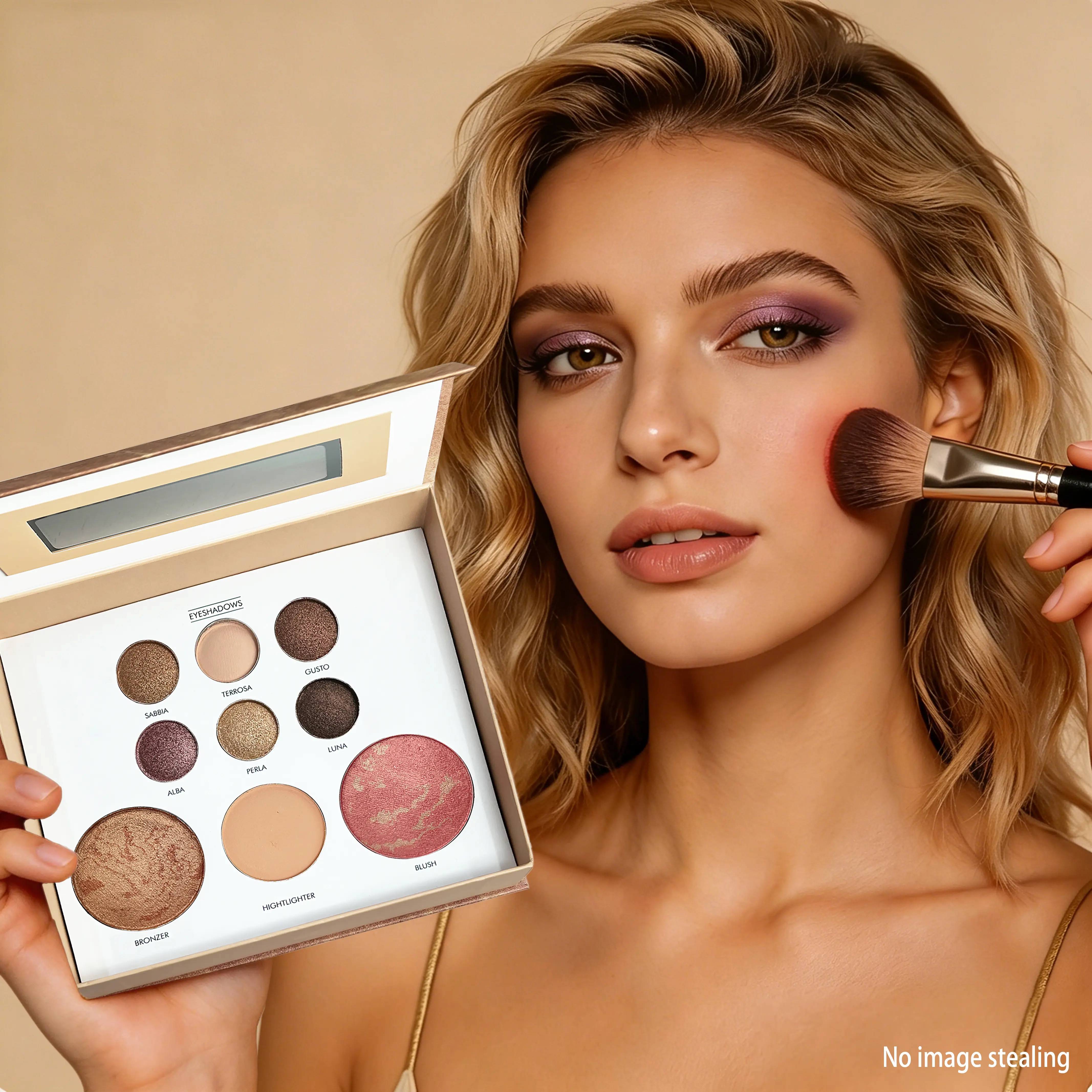 Makeup Palette Multi-Use Cosmetic Set Highlighter Eyeshadow Contour Blush Suitable for Any Makeup Baked Starter  Full Face Makeup Palette with vibrant shades, lasting color. Perfect for any style rose eye shadow flavors press on pride flags