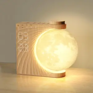 Multifunctional Moon Light Gift - Desktop Decor with 10 Lighting Modes, Nature Sounds & Wake-Up Light