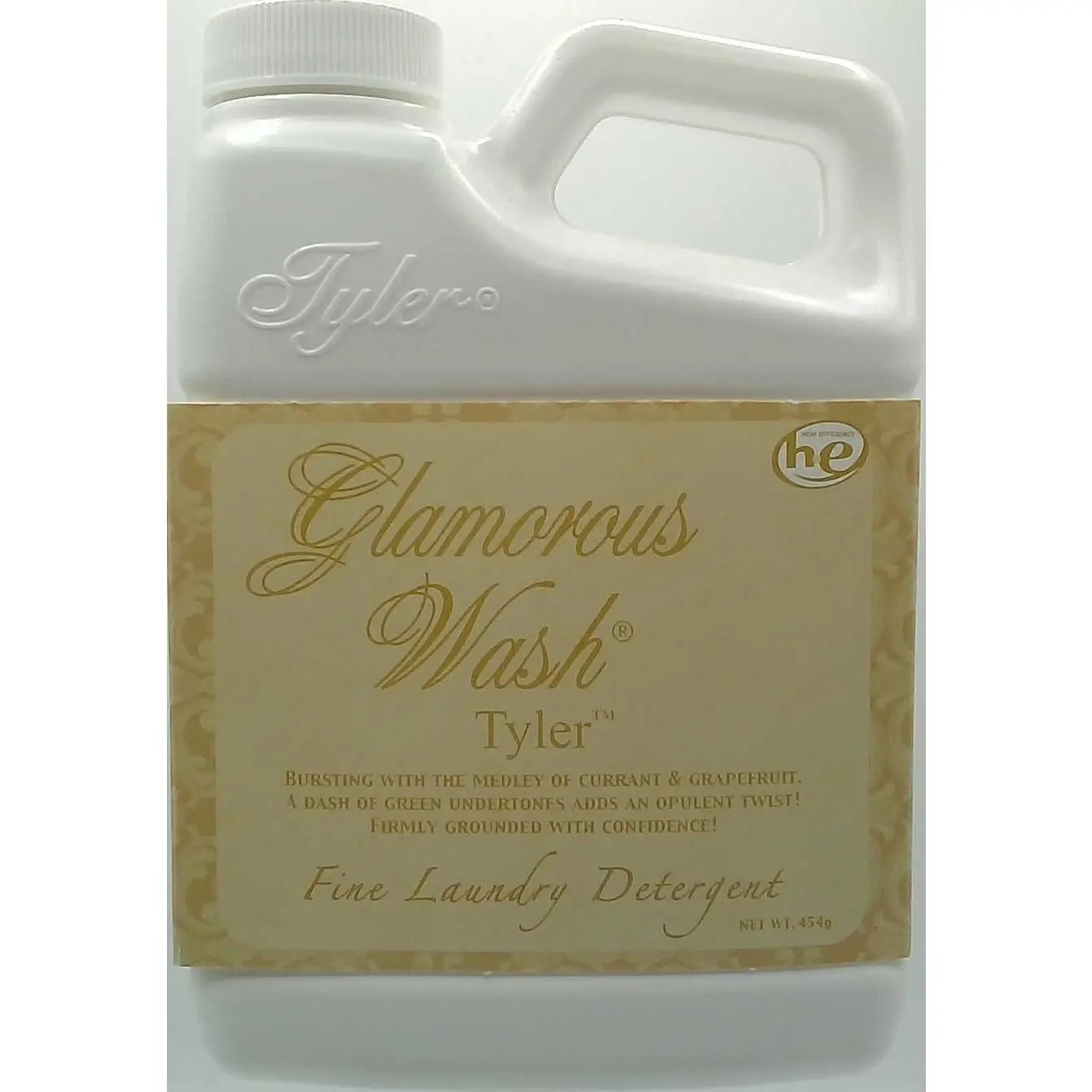 Tyler Candle Company Glamorous Wash Scented Laundry Detergent - Premium Laundry Wash, Grapefruit Scent, Biodegradable, Hypoallergenic Household Cleaner - 454g/16oz Home Care Supply, Fragrant Clean