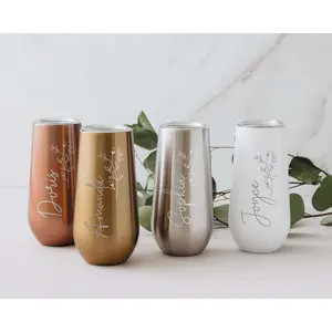 6oz Bridesmaid Champagne Flute Tumbler