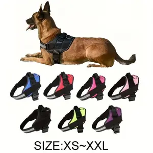 No-Pull Dog Harness Reflective Dog Vest, Breathable And Adjustable Pet Harness With Handle For Outdoor Walking