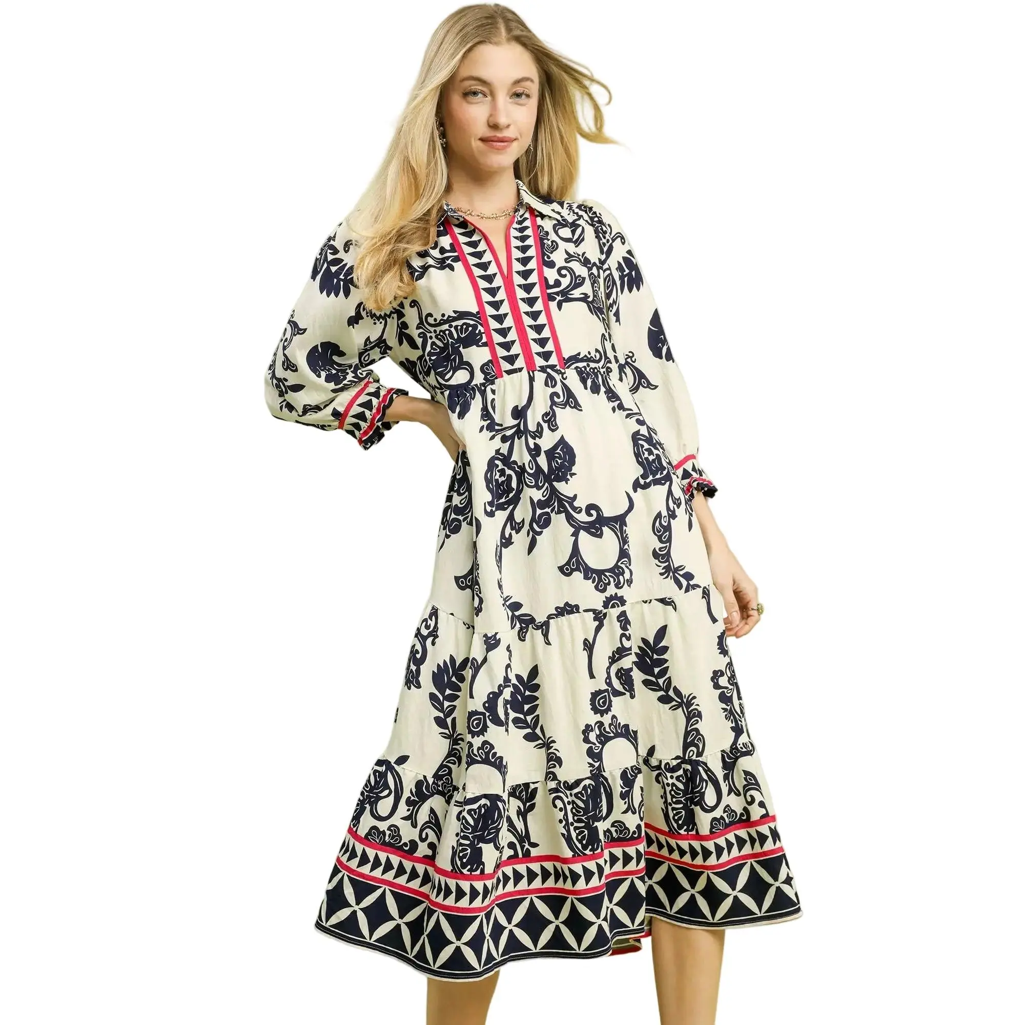 multicolored midi dress Multicolor Plaid Midi Dress