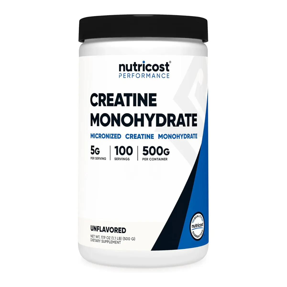 Nutricost Creatine Monohydrate Micronized Powder 500G, 5000mg Per Serv (5g) - 100 Servings, 17.9 Oz