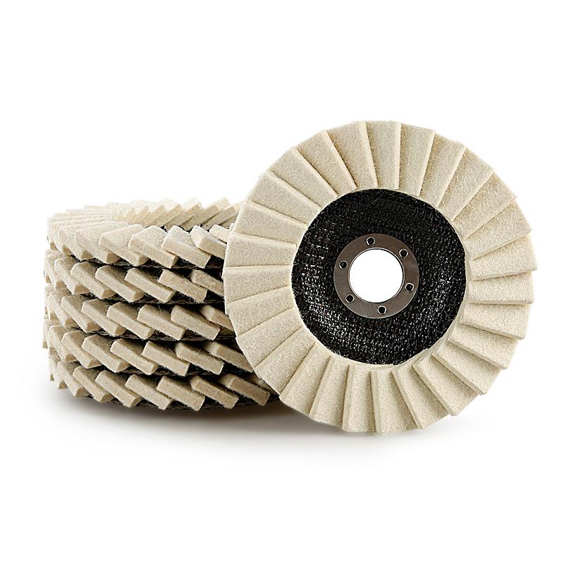 LOZLIN 1PCS/3PCS 5Inch Wool Polishing Wheels Set for Angle Grinders High Gloss Mirror Finish on Metal Glass Ceramic Stone Durable Efficient Design SummerVibes