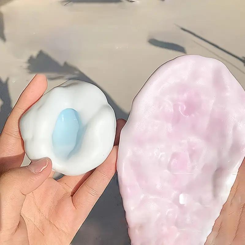 4 Mini Soft Stress Balls for Relaxation, Stress Relief Squishy, Slow-Response Jelly Fluid Squeeze Toys, Perfect for Christmas and Party Gifts, Various Soft Color Options