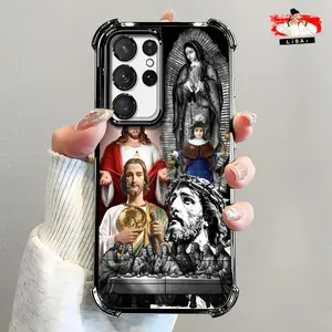 Suitable for [Galaxy S22 Ultra 5g] Jesus new stylish high-quality electroplated four-corner protective case affordable anti-drop and anti-fingerprint 995